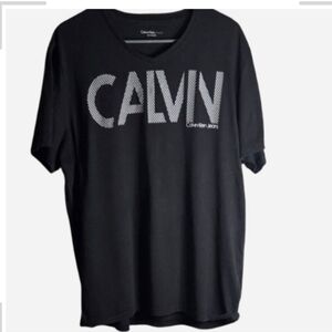 Calvin Klein Mend  Black Graphic Tee Size Xl